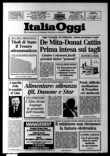 Italia oggi : quotidiano di economia finanza e politica